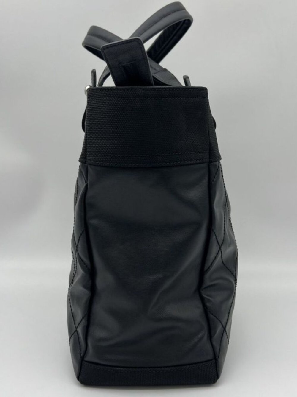 Chanel Paris Biarritz Tote MM 2-Way Nylon Leather Black Silver - Picture 8 of 15